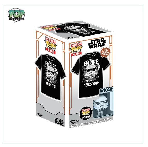 Funko Pop Pocket POP! & Tee - Star Wars The Empire Needs You -Stormtrooper - Special Edition  Primeira Linha