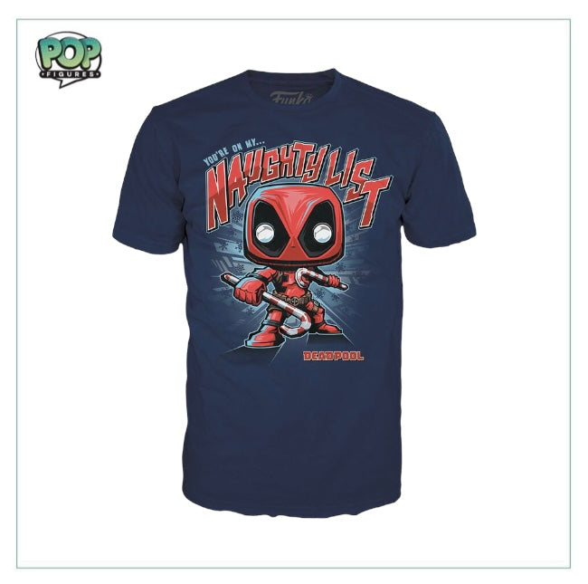 Funko Pop POP! & Tee: Deadpool W/ Candy Canes (Metallic) - Marvel - Special Edition  Primeira Linha